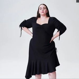 Universal Standard xRodarte asymmetric black dress